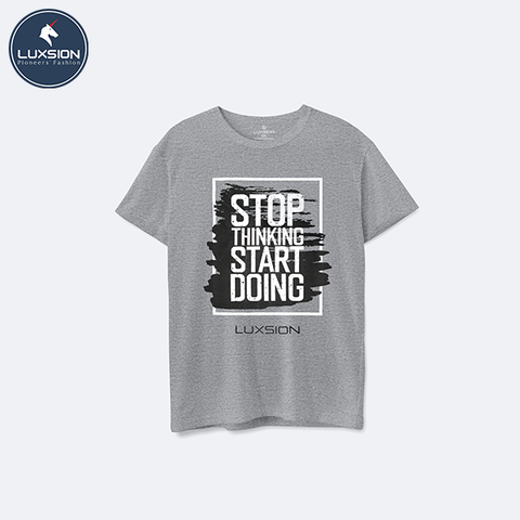 Áo Thun Cotton Nam Hình “Stop” Luxsion Năng Động