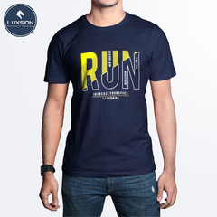 Áo Thun Cotton Nam Hình “Run” Luxsion Năng Động