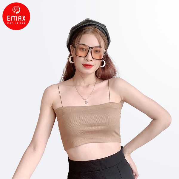 Áo Ống Hai Dây Nữ Cotton Basic Emax