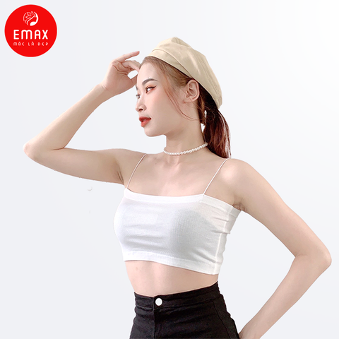 Áo Ống Hai Dây Nữ Cotton Basic Emax