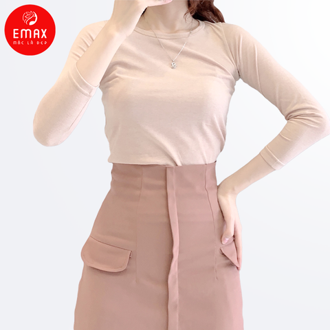 Áo Thu Đông Nữ Cotton Basic Emax