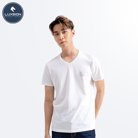 Áo Thun Cotton Nam Cổ Tim Luxsion Basic
