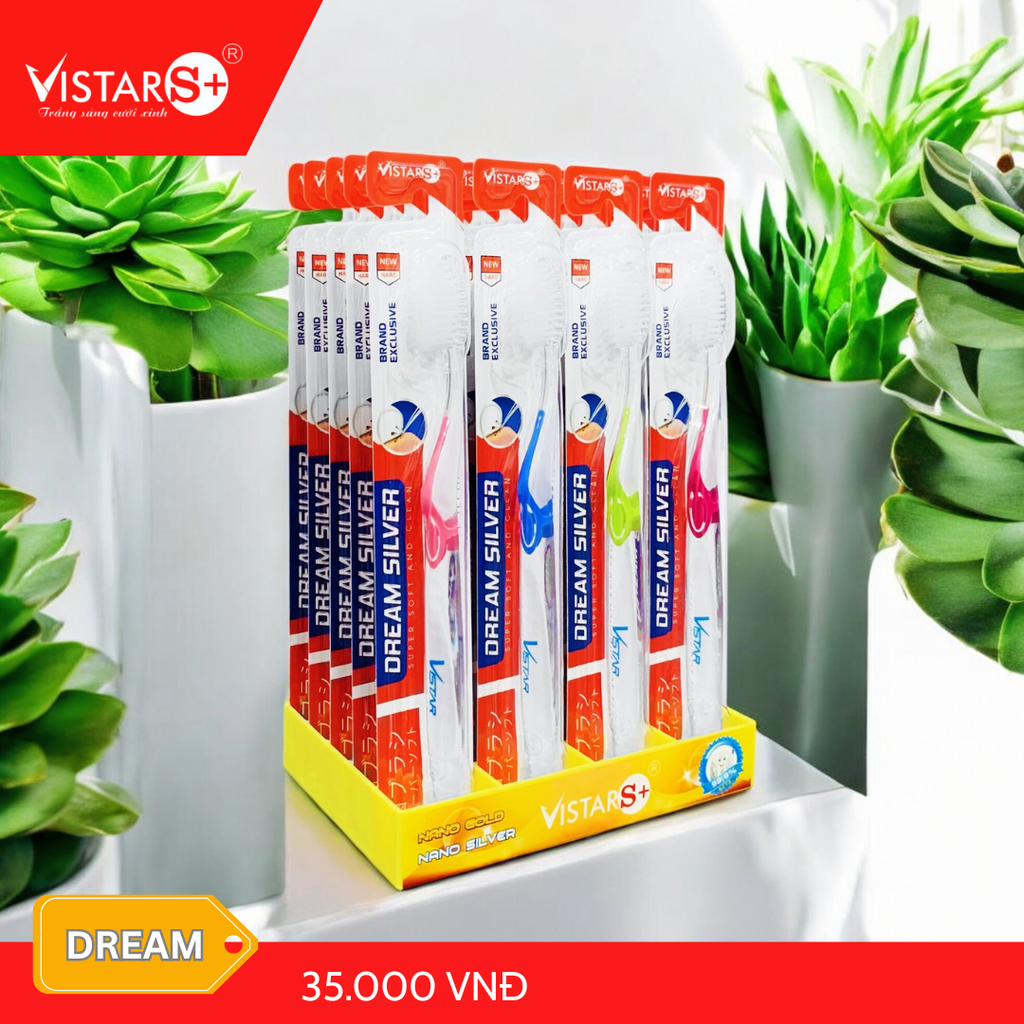 Bàn Chải Đánh Răng BC Dream - Nano Silver Mềm Mại Vistar
