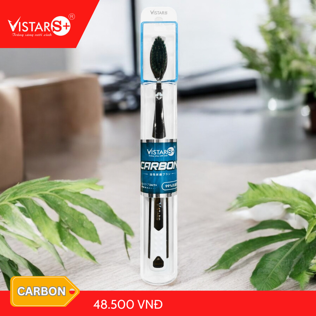 Bàn Chải Đánh Răng Carbon Kháng Khuẩn Vistar