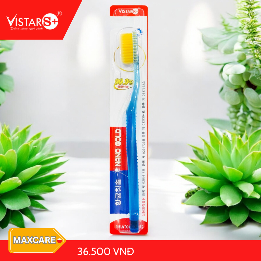 Bàn Chải Đánh Răng Maxcare - Nano Gold Mềm Mại Vistar