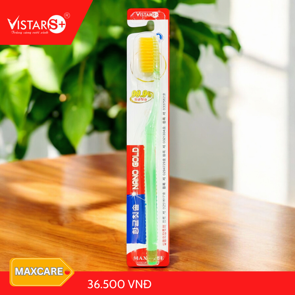 Bàn Chải Đánh Răng Maxcare - Nano Gold Mềm Mại Vistar