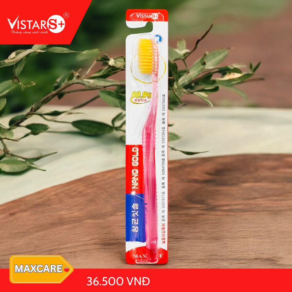 Bàn Chải Đánh Răng Maxcare - Nano Gold Mềm Mại Vistar