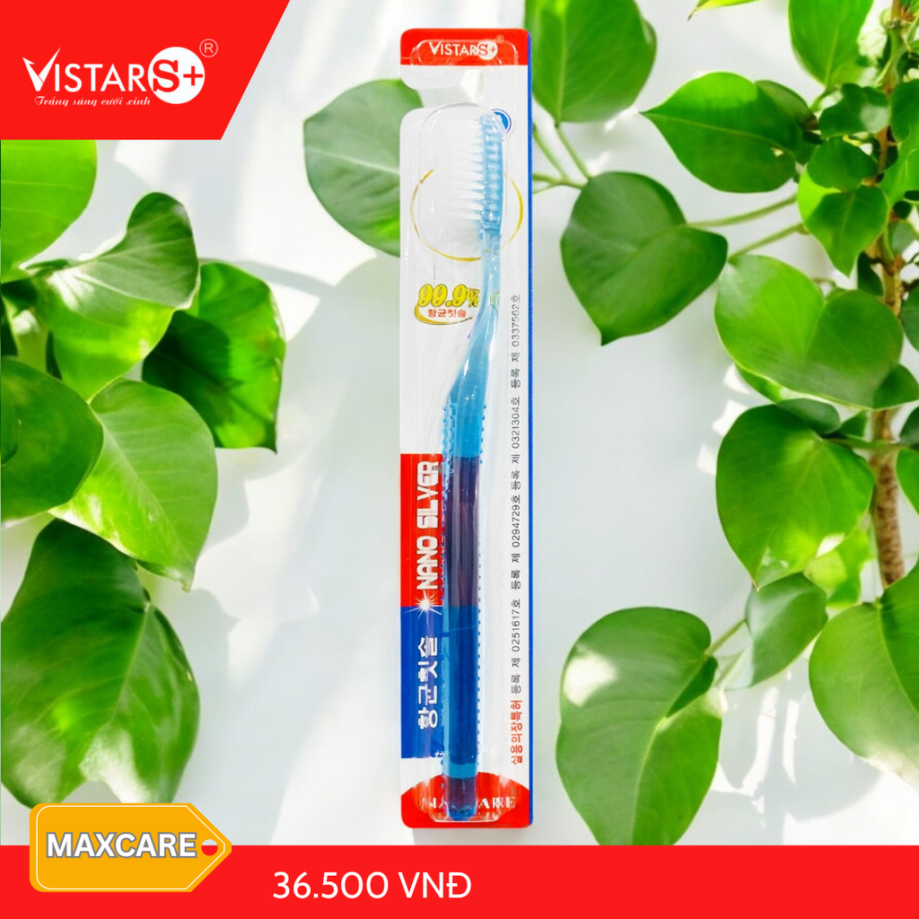 Bàn Chải Đánh Răng Maxcare - Nano Silver Mềm Mại Vistar