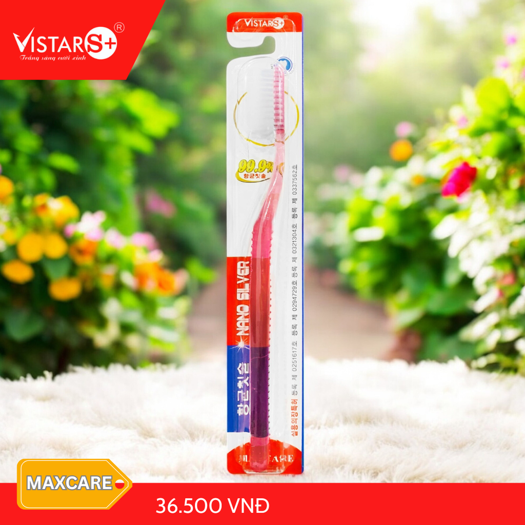 Bàn Chải Đánh Răng Maxcare - Nano Silver Mềm Mại Vistar