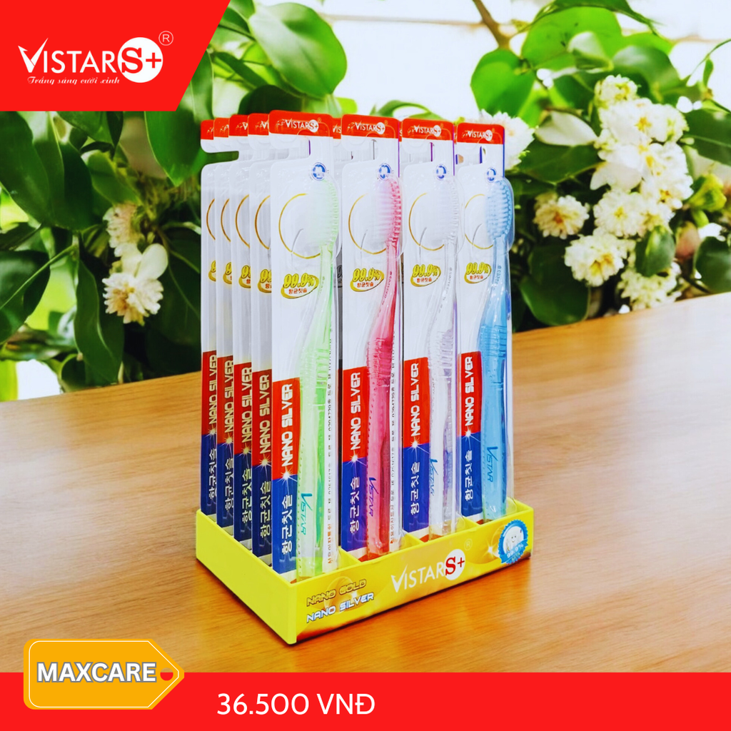 Bàn Chải Đánh Răng Maxcare - Nano Silver Mềm Mại Vistar