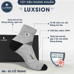 Tất Thể Thao Nam Luxsion Cổ Trung Âm Dương