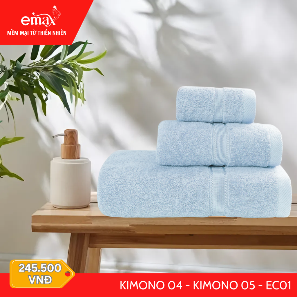 Khăn tắm cao cấp cotton Emax Kimono 06