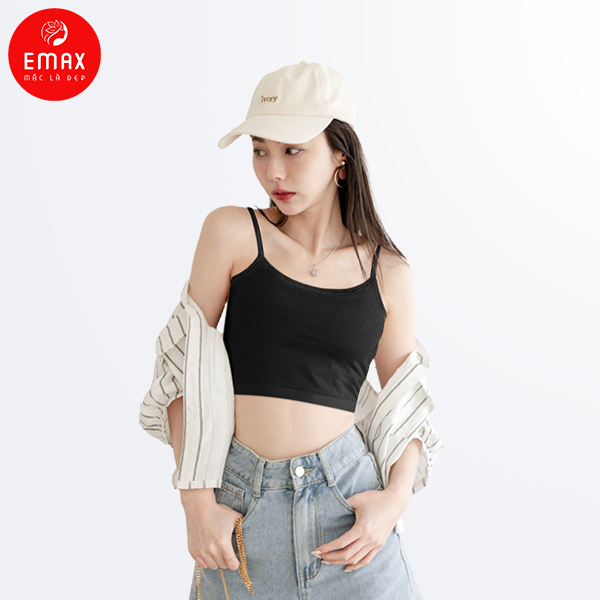 Áo Hai Dây Nữ Cotton Basic Có Đệm Ngực Emax