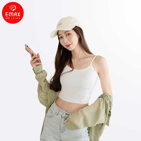Áo Hai Dây Nữ Cotton Basic Có Đệm Ngực Emax