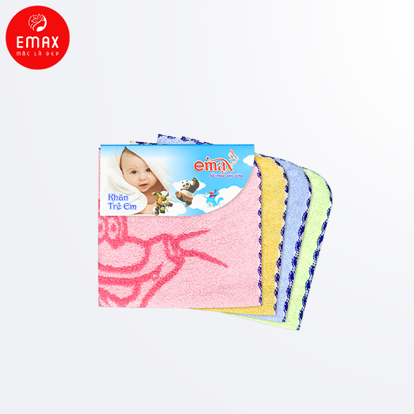 Khăn mặt cotton trẻ em cao cấp Emax Ekids