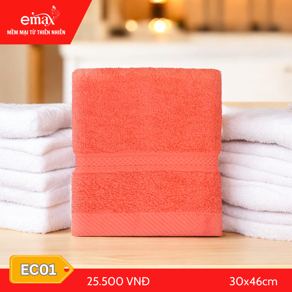 Khăn Mặt Cotton Cao Cấp Emax ECO1