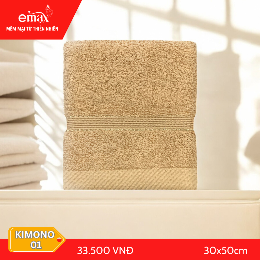 Khăn Mặt Cotton Cao Cấp Emax Kimono 01