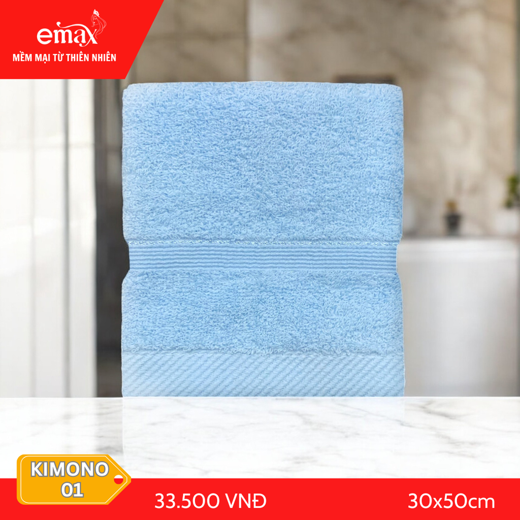 Khăn Mặt Cotton Cao Cấp Emax Kimono 01