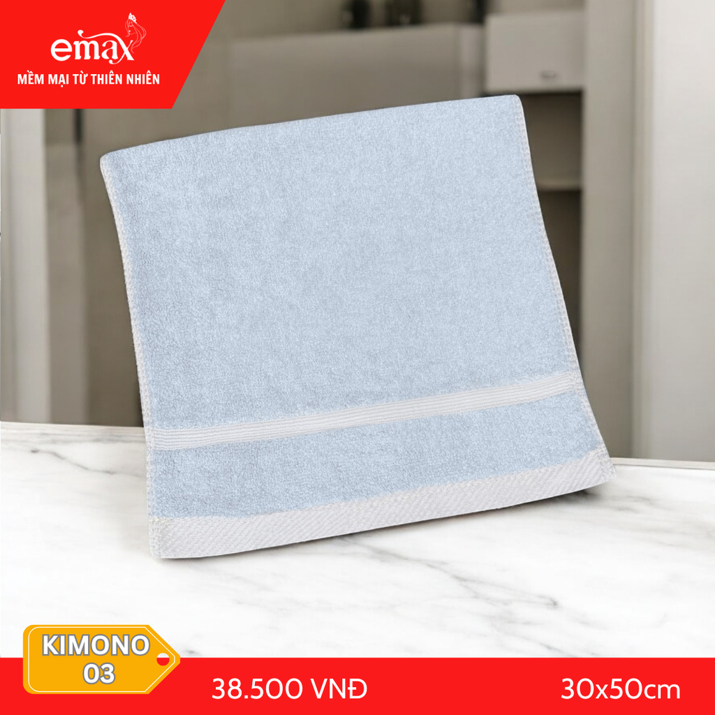 Khăn Mặt Cotton Sơ Tre Emax Kimono 03