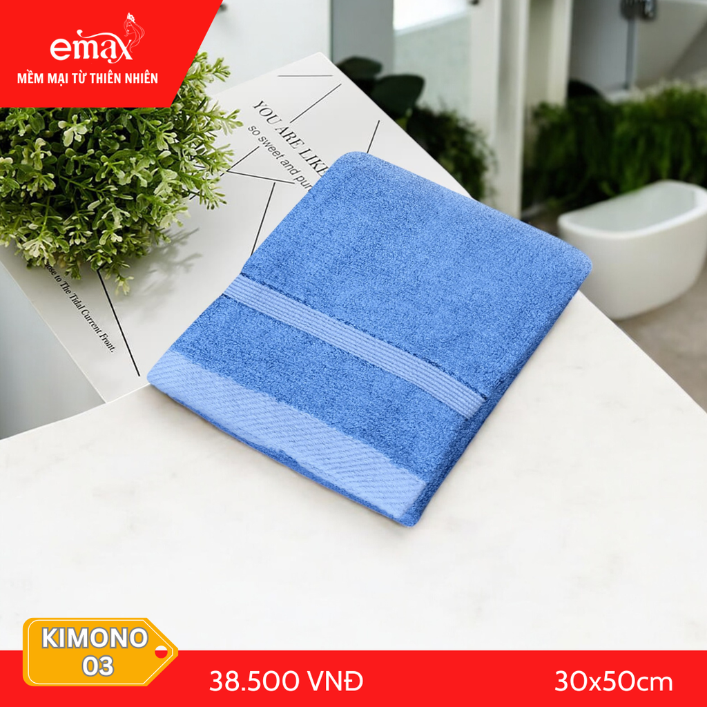 Khăn Mặt Cotton Sơ Tre Emax Kimono 03