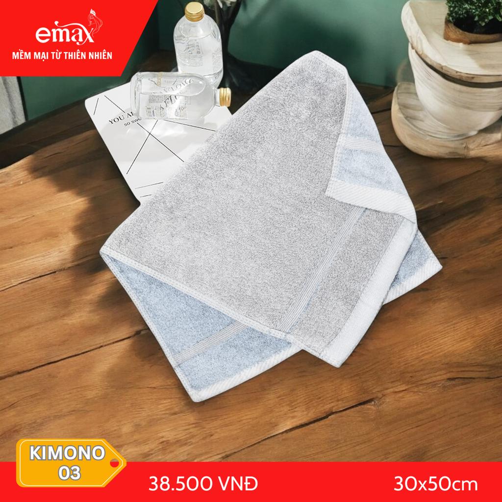 Khăn Mặt Cotton Sơ Tre Emax Kimono 03
