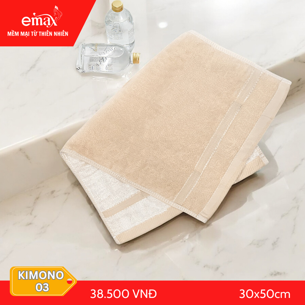 Khăn Mặt Cotton Sơ Tre Emax Kimono 03