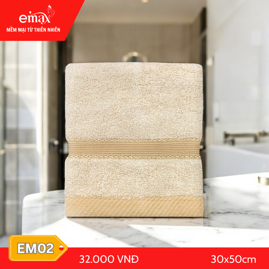 Khăn Mặt Cotton Sợi Tre Emax EM02