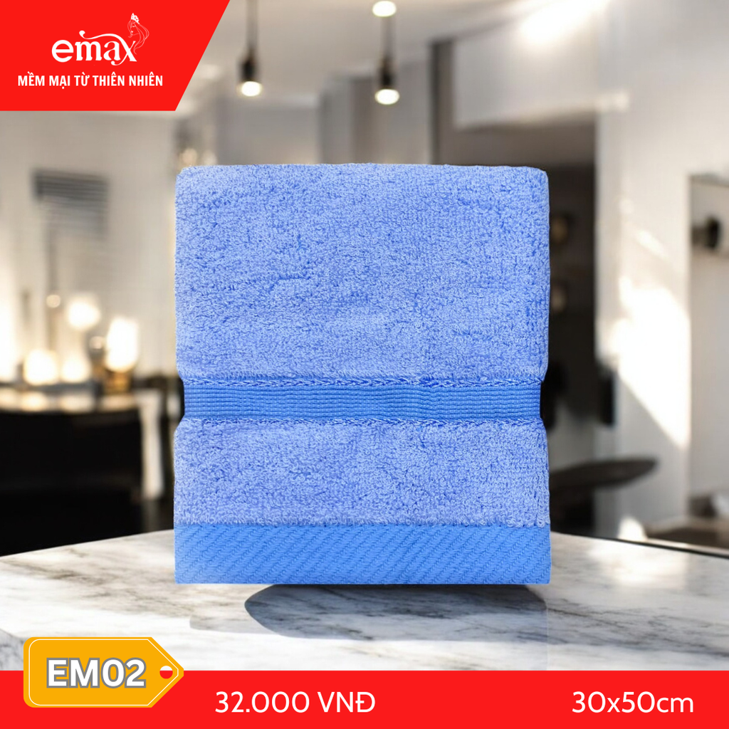 Khăn Mặt Cotton Sợi Tre Emax EM02