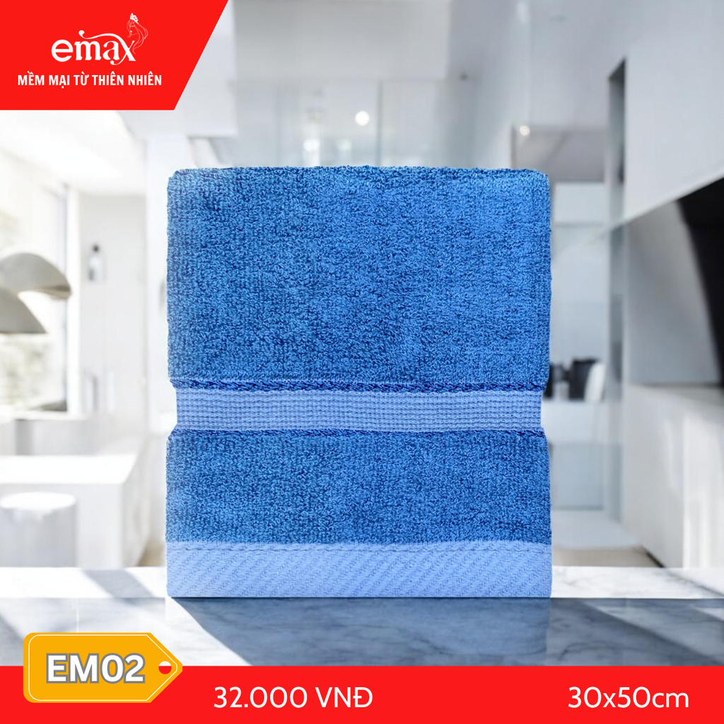 Khăn Mặt Cotton Sợi Tre Emax EM02