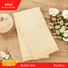 Khăn Mặt Cotton Sợi Tre, Gỗ Sồi Emax Kimono 02