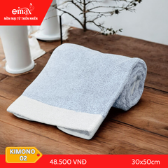 Khăn Mặt Cotton Sợi Tre, Gỗ Sồi Emax Kimono 02