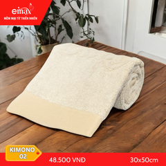 Khăn Mặt Cotton Sợi Tre, Gỗ Sồi Emax Kimono 02