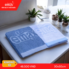 Khăn Mặt Cotton Sợi Tre, Gỗ Sồi Emax Kimono 02