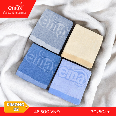 Khăn Mặt Cotton Sợi Tre, Gỗ Sồi Emax Kimono 02
