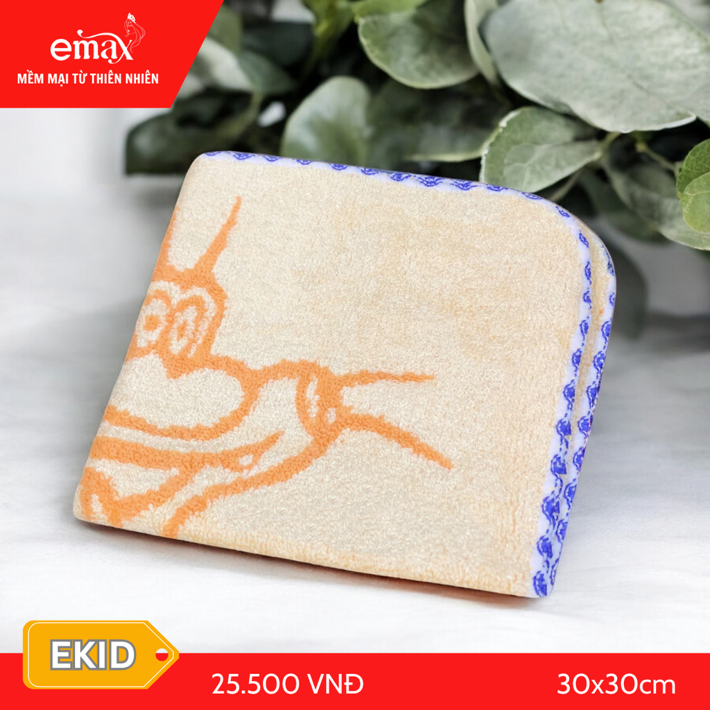 Khăn mặt cotton trẻ em cao cấp Emax Ekids