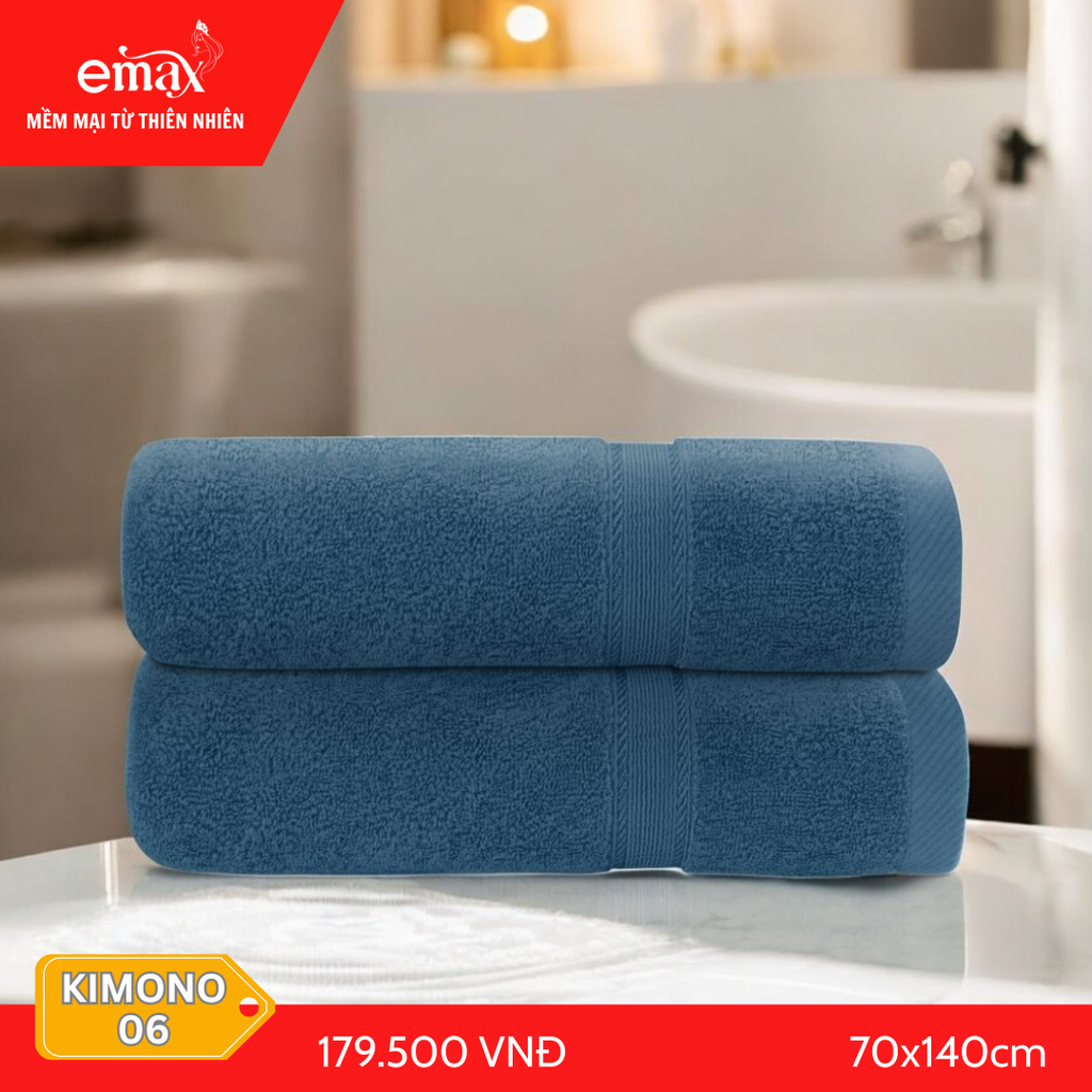 Khăn tắm cao cấp cotton Emax Kimono 06
