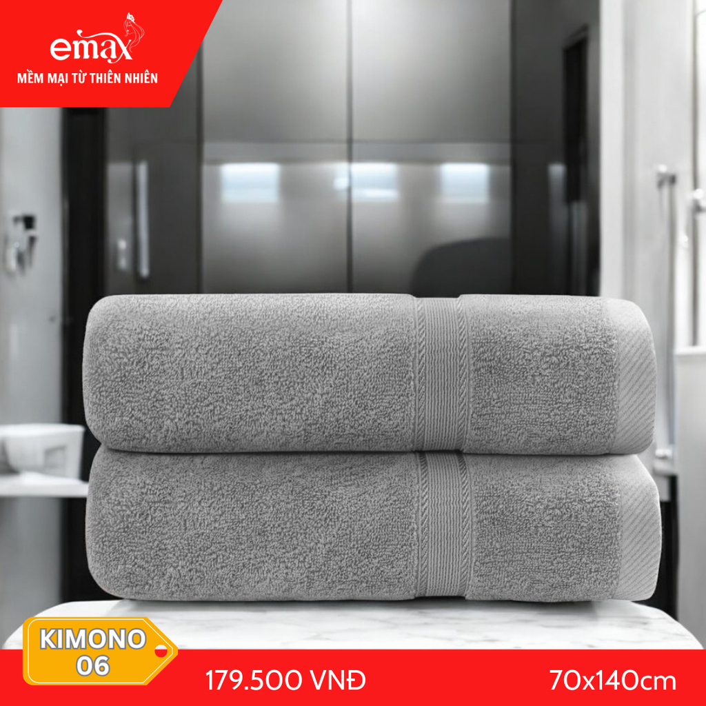 Khăn tắm cao cấp cotton Emax Kimono 06