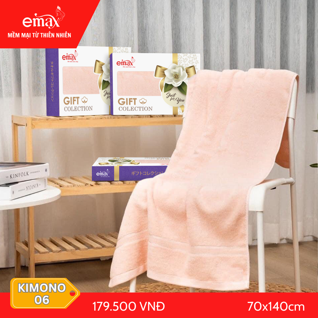 Khăn tắm cao cấp cotton Emax Kimono 06