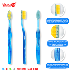 Bàn Chải Đánh Răng Maxcare - Nano Gold Mềm Mại Vistar