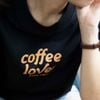 Coffee Lover Đen T-Shirt