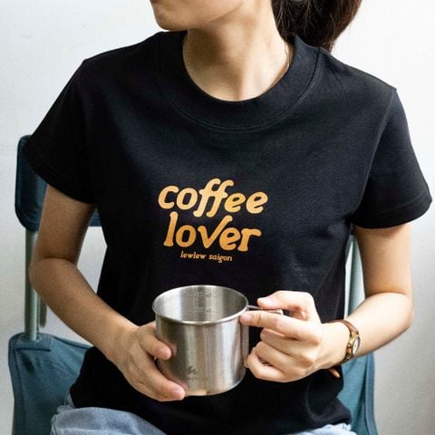  Coffee Lover Đen T-Shirt 