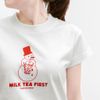 Milk Tea First Trắng T-shirt