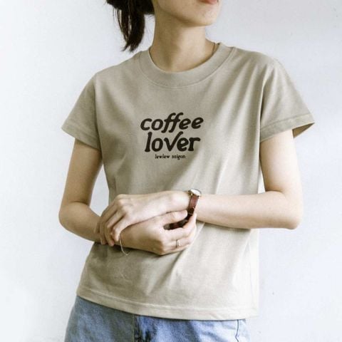  Coffee Lover Xám Rêu T-shirt 