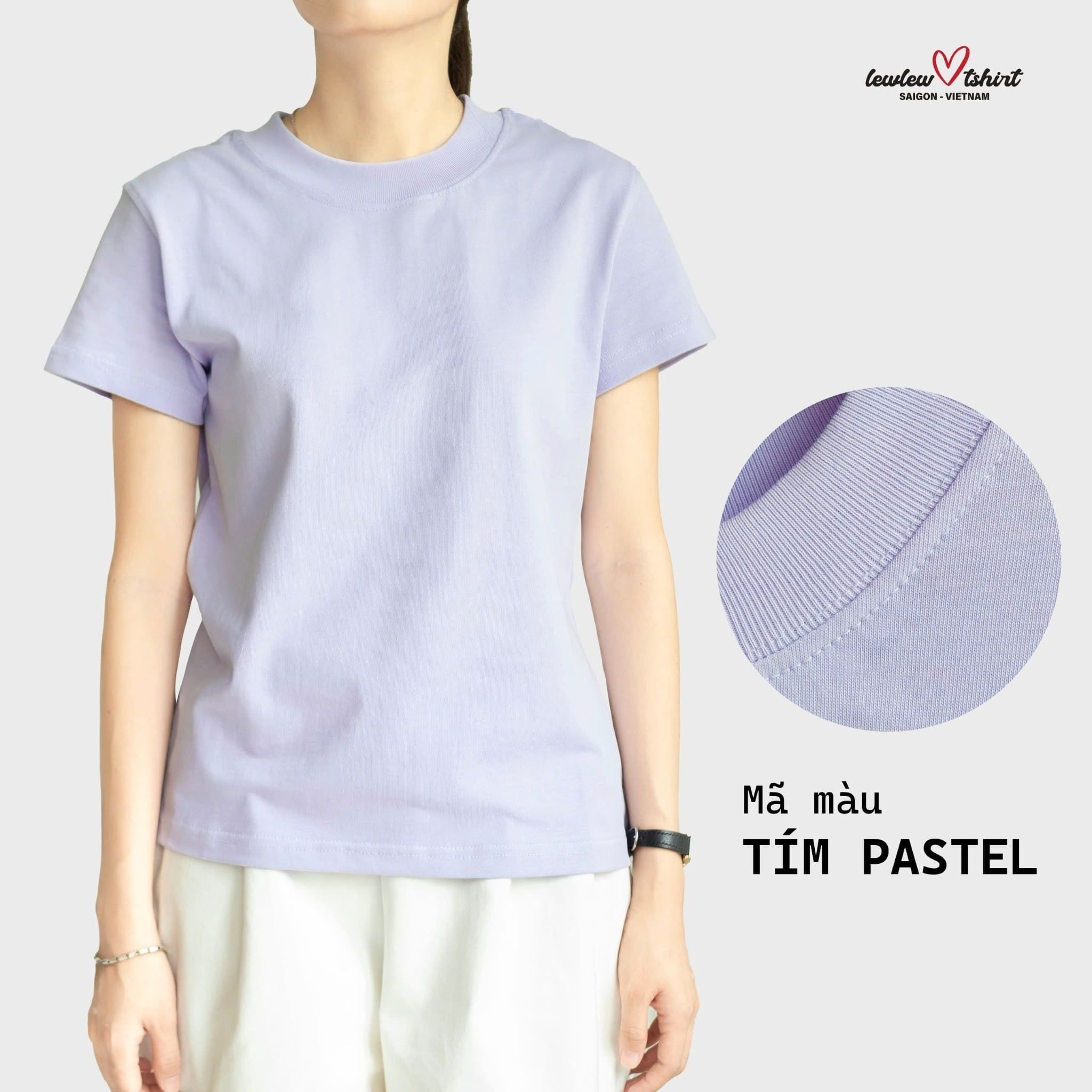Basic Tee Tím Pastel
