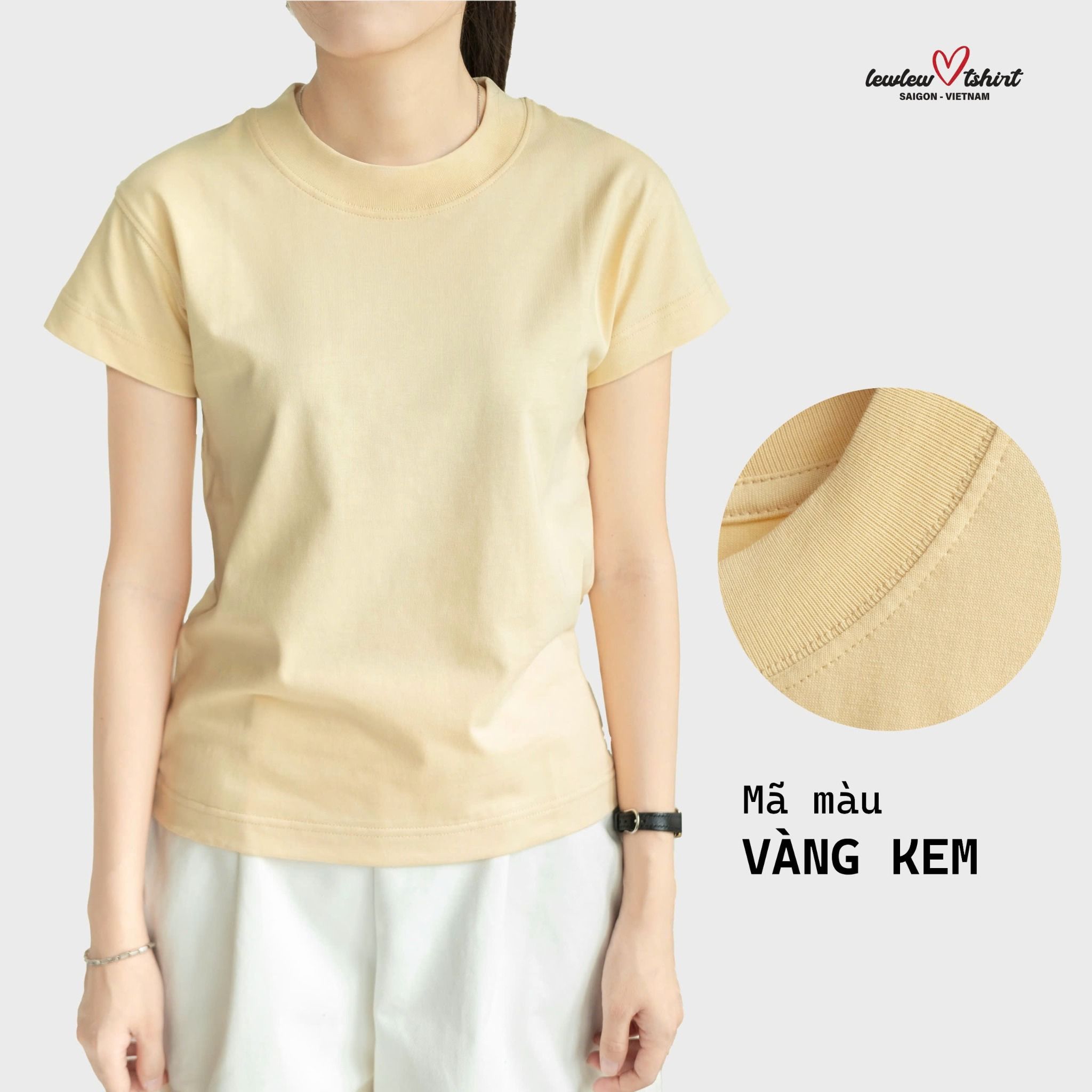 Basic Tee Vàng Kem