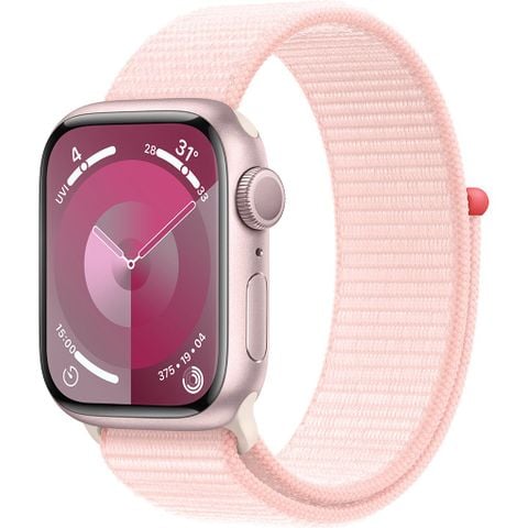 Apple Watch Series 9 GPS 41mm Pink Viền Aluminium Dây Light Pink Sport Loop