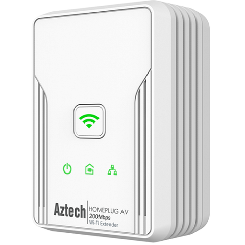 Aztech Homeplug AV Ethernet Adapter + WiFi Extender HL113E + HL113EW