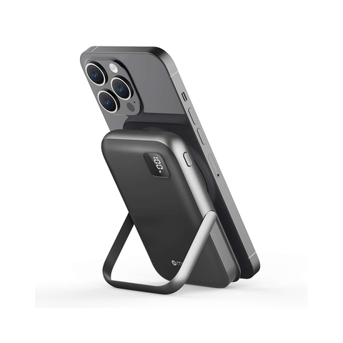 Pin sạc dự phòng Mazer/M-MagAir16-GY/Smallest MagSafe 10,000mAh+USB-C PD20W Stand Power Bank