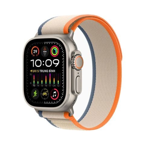 Apple Watch Ultra 2 GPS + Cellular 49mm Titanium Dây Orange/Beige Trail Loop
