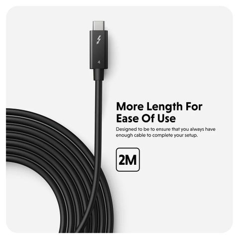 Cáp Hyperdrive Thunderbolt 4 Cable (6Ft/2M) Macbook/Laptop/Ipad